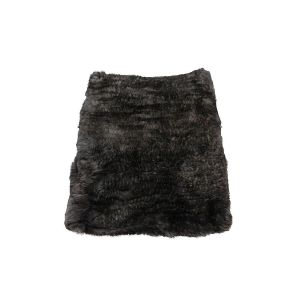 Linda Richards Womens Rex Rabbit Fur Cowl Infinity Scarf Brown